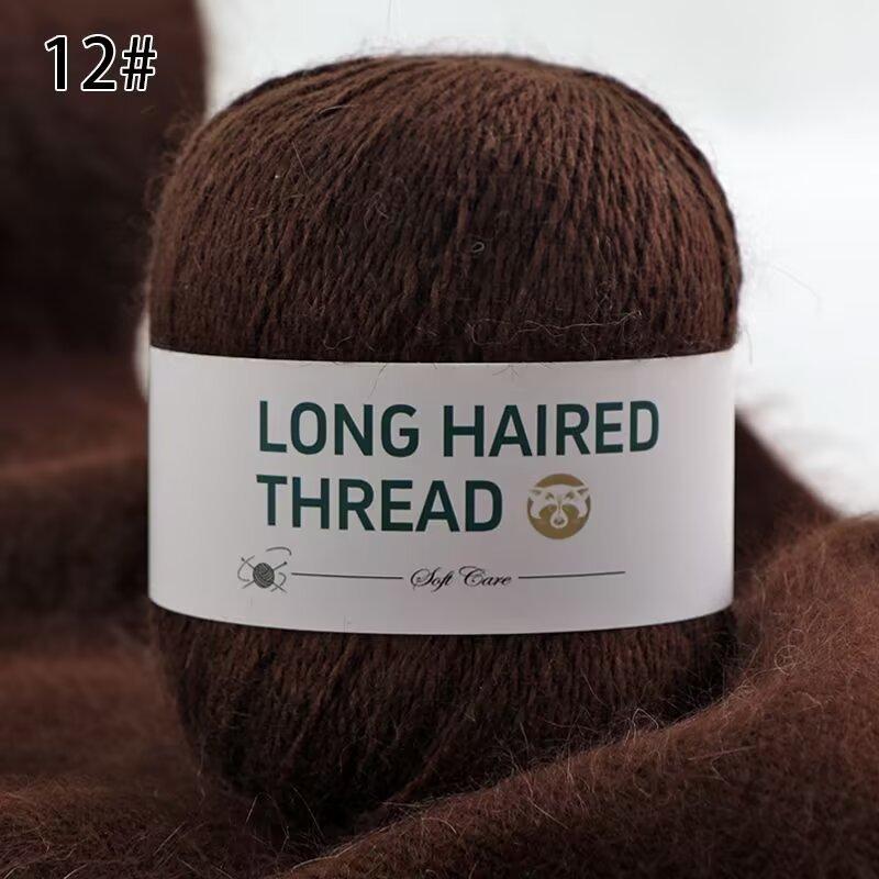 Filato di Pile di Visono a Pelo Lungo 50G Cappello Sciarpa Giacca Lavorati a Mano Moda Autunno Inverno Filato