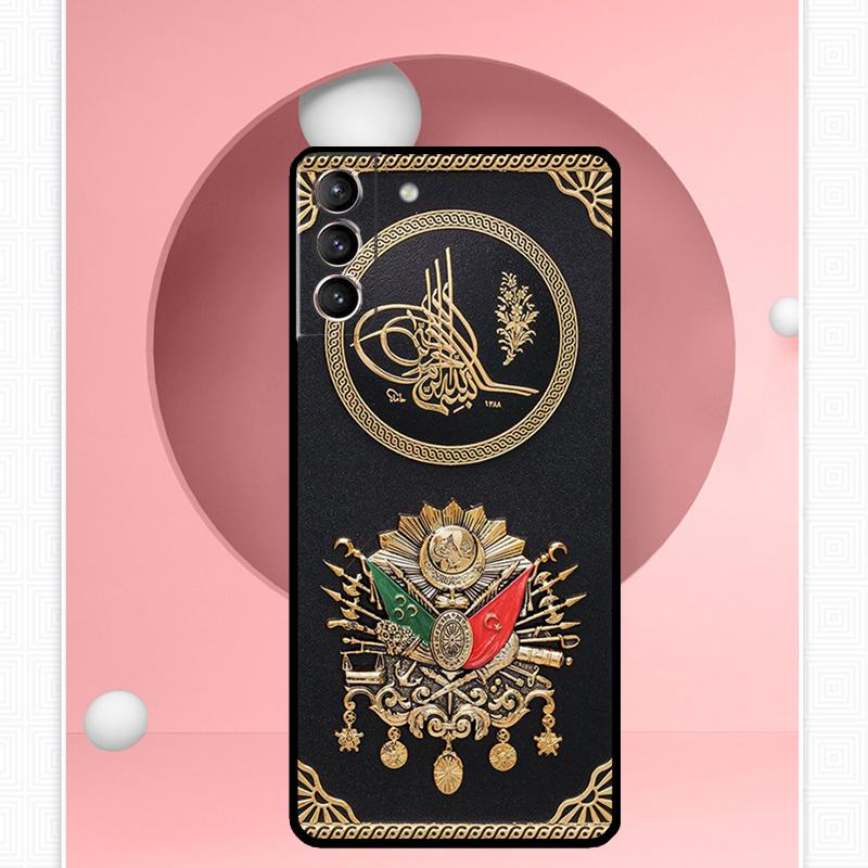 Osmanlı İmparatorluğu Arması Kılıfı Samsung Galaxy S24 Ultra S22 Plus S20 S21 FE S8 S9 S10 Note 10 20 S23 Ultra Kapak