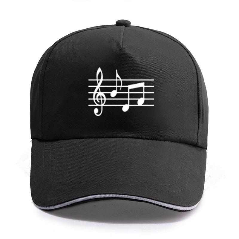 New Fashion Funny Music Note Print Baseball Cap Unisex Women Unisex Casual Cotton Hat Snapback Hats Trucker Caps SunHats
