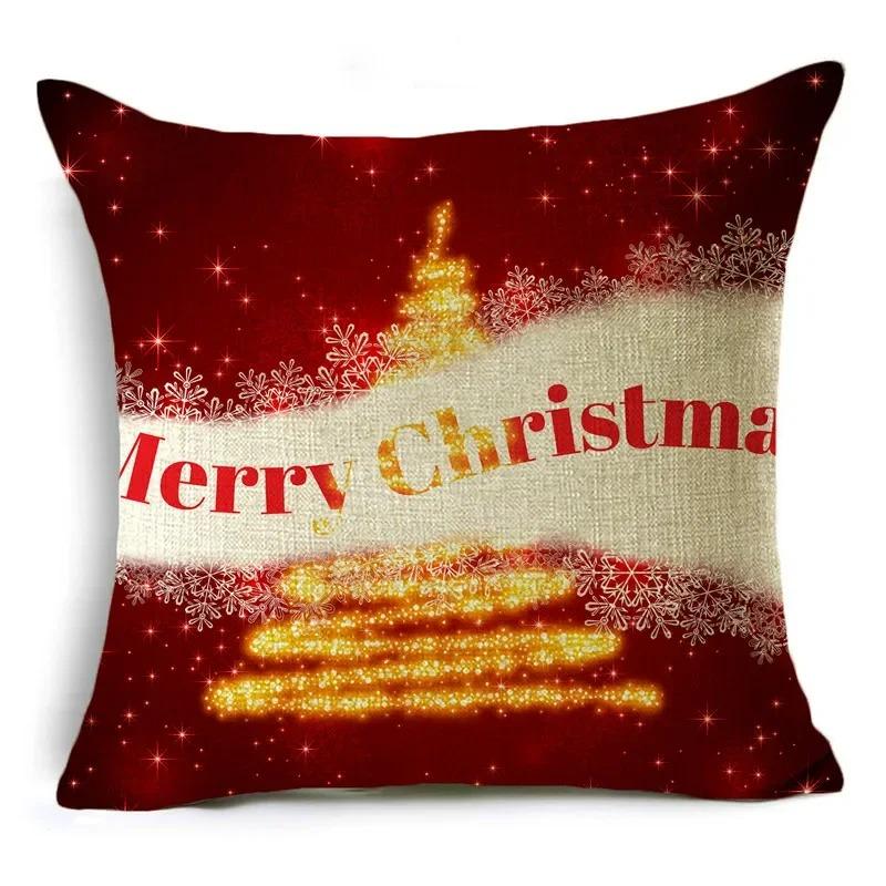 

Nordic Christmas Snowflake Deer Printed Pillow Cover Festive Holiday Decor for Living Room Bedroom, Xmas Pillow Cover 18x18Inch