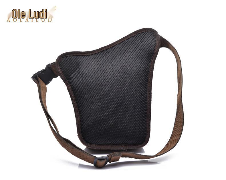 Męska Retro Płócienna Torba na Nogę - Pionowy Kwadratowy Zamek Błyskawiczny, Odporna na Zużycie, Styl Europejski i Amerykański