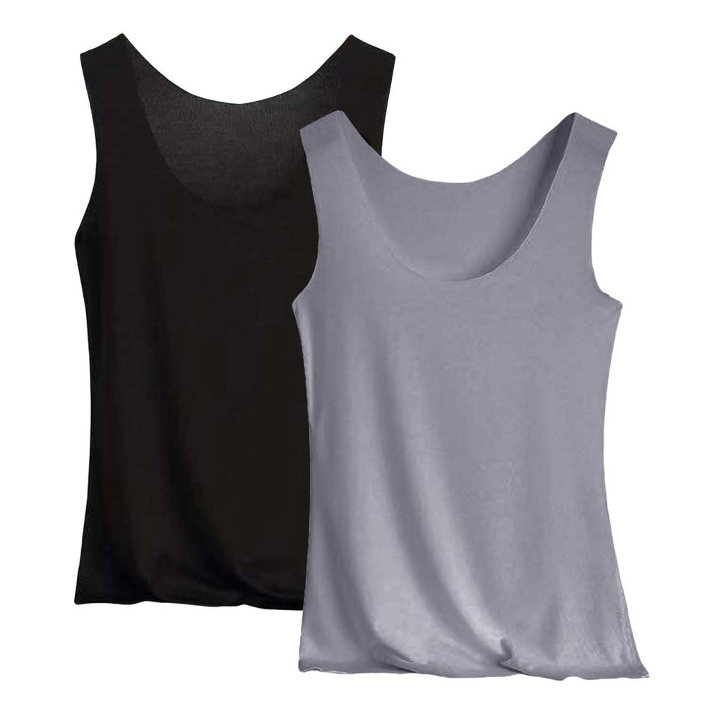 Women's Thin Seamless Quick-Drying Elastic Breathable Sports Sleeveless Vest Two-Piece Set