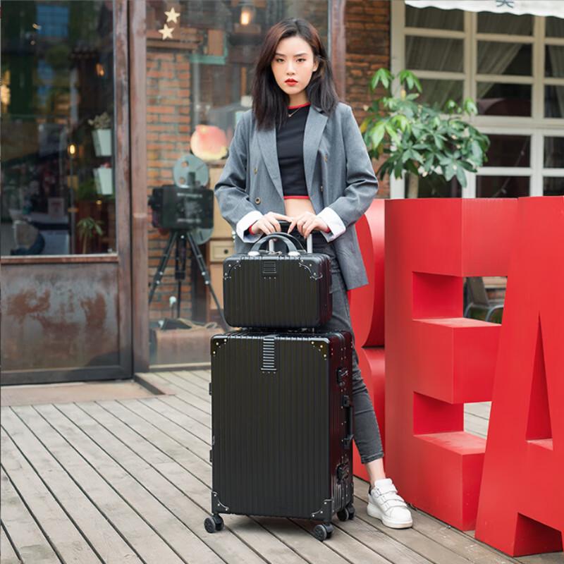 Xinyuesheng 20-inch Vintage Aluminum Frame Travel Luggage