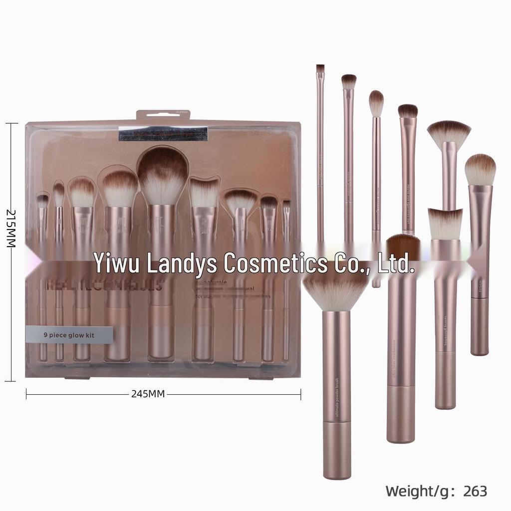 RT Series Makeup Brush & Sponge Set: Blending & Eyeshadow Brushes with Beauty Sponge