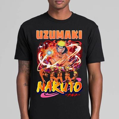 Uzumaki Naruto Anime Men Women Short Sleeve Casual Print Cotton Streetwear Cosplay Summer