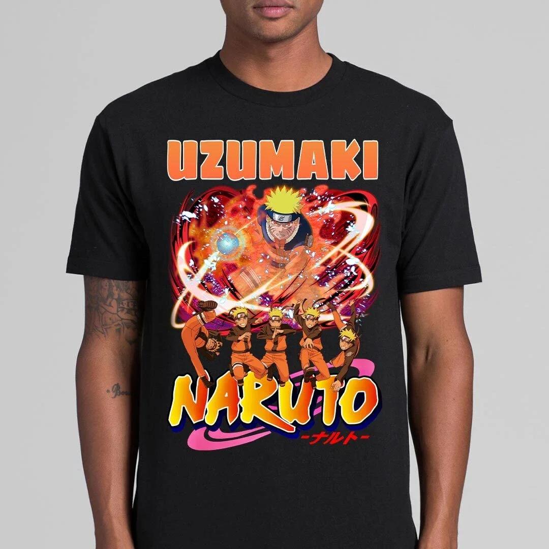 

Uzumaki Naruto Anime Men Women Short Sleeve Casual Print Cotton Streetwear Cosplay Summer 4XL