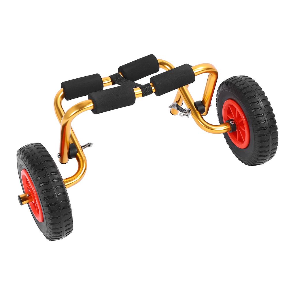 Canoe Carrier Dolly With 10in Solid Tires Adjustable Foldable Aluminum Universal Fit for Kayaking Small Boats
