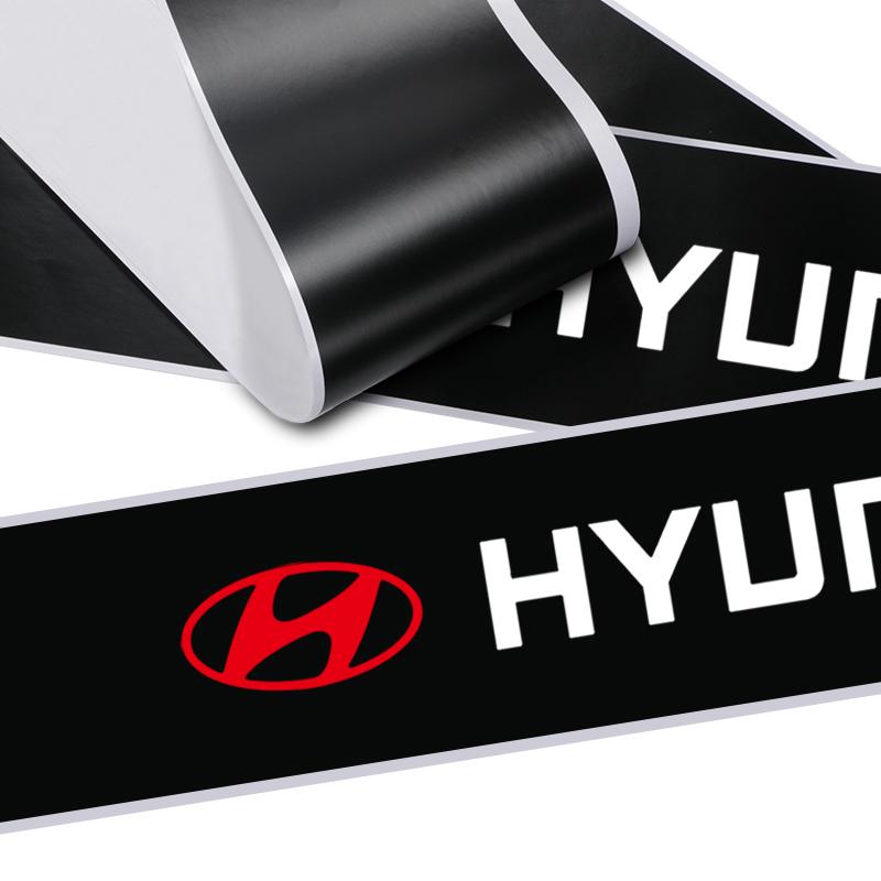 1Pcs Car Front Windshield Stickers Front and Rear Decorative Emblem For Hyundai I30 Tucson Veloster Kona I10 I35 Elantra Santa Fe Decor