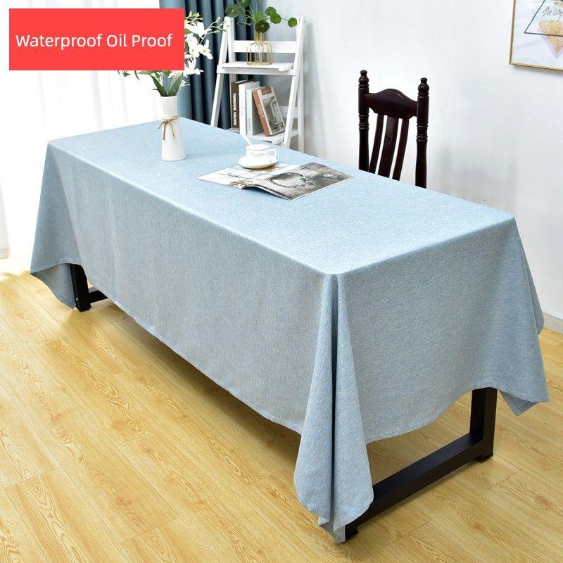 

Однотонные ткани Скатерть Конференция Прямоугольная Доступная Роскошь Водонепроницаемая Скатерть Чайная ткань Дзен Чайная скатерть Скатерть Waterproof Oil-light blue 100*160cm