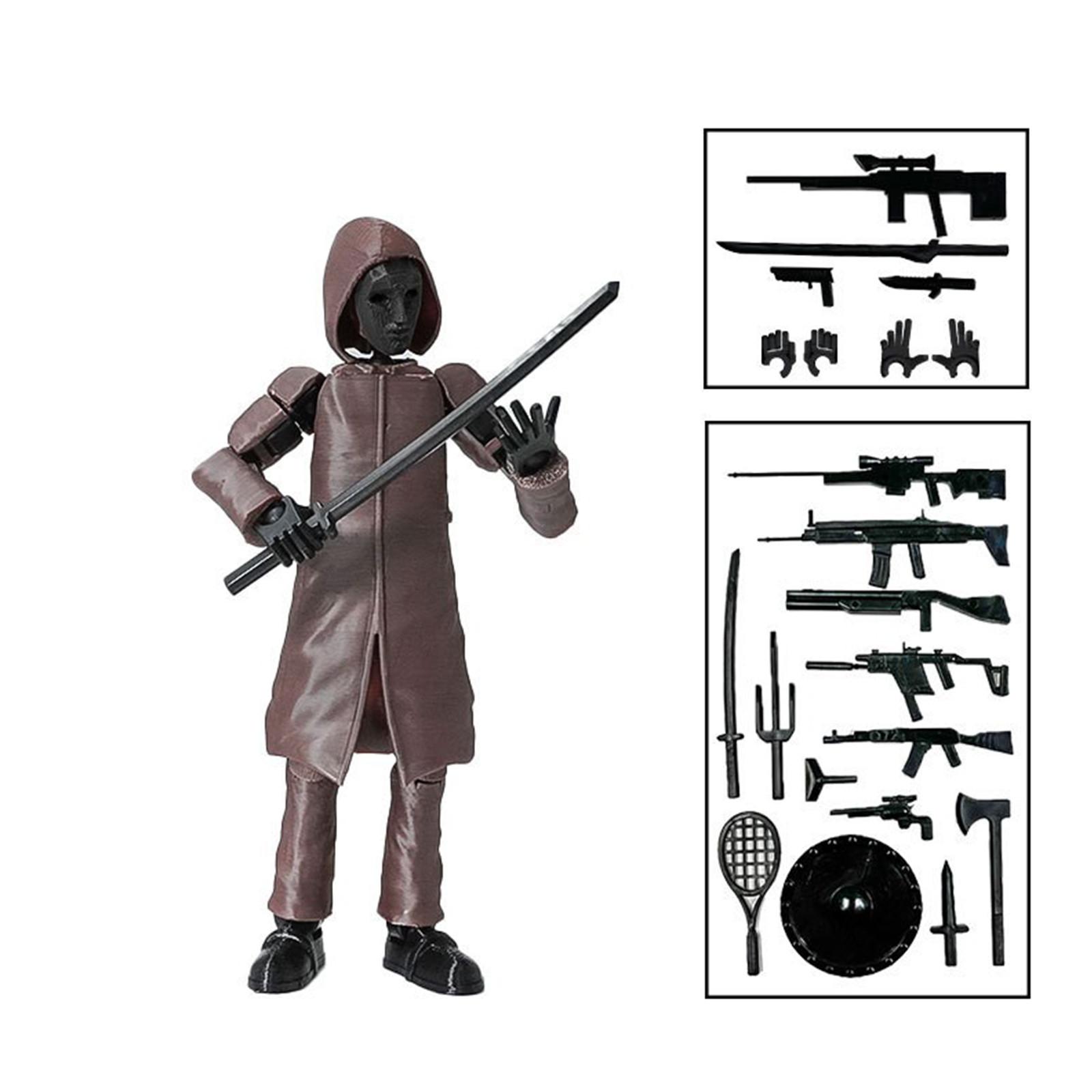 

Набор мобильных кукол, 3D-печатная мобильная кукла-робот Титан, подвижная мобильная кукла, подходит для коллекционеров, украшение рабочего стола One Size коричневый