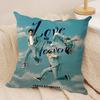 JJONAS BBROTHERS Cushion Cover Soft Plush Fabric DoubleSided Printed Sofa Cushion Cover for All Seasons Home Decor Gift