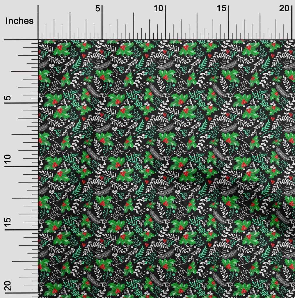 oneOone Cotton Flex White Fabric Merry Christmas Craft Projects Decor Fabric Printed By The Yard 40 Inch