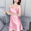 Women's Ice Silk Camisole Pajamas with Chest Pads - Summer 2024 Nightdress, Thin Tencel Silk Home Wear