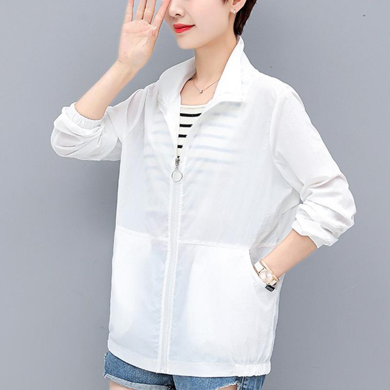Sun Protection Clothing Women's Jacket Summer Lightweight Loose Large Size Cardigan Hooded Casual Sun Protection Clothing