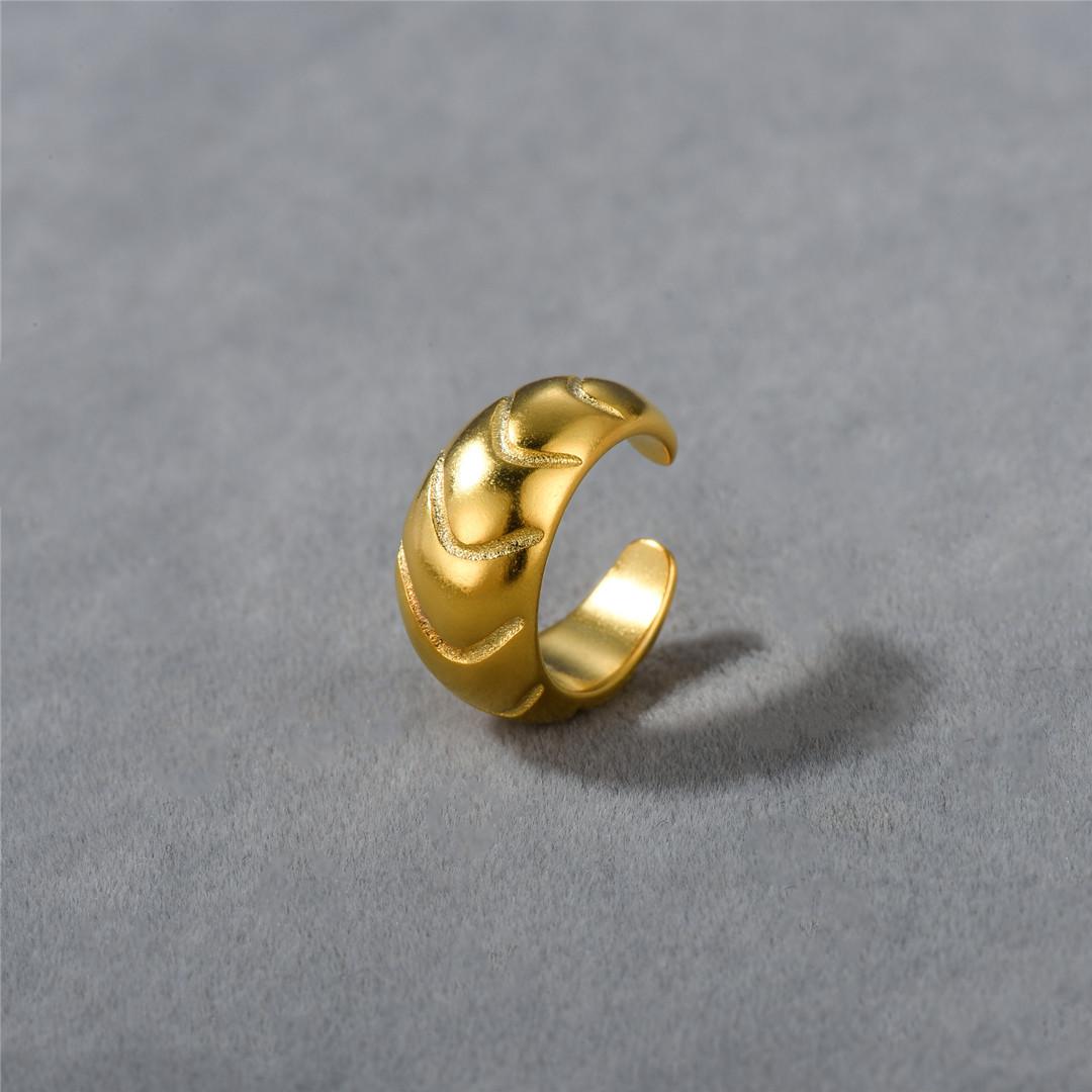 Metal Brass Plated 18K Real Gold Earrings, Daily Fashion Commuting Simplicity, Advanced Design Sense, Light Luxury Ear Clips