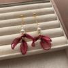 Handmade Inspiration Series Flower Pearl Fringed Earrings Earrings Elegant French Design Exquisite and Beautiful Earrings