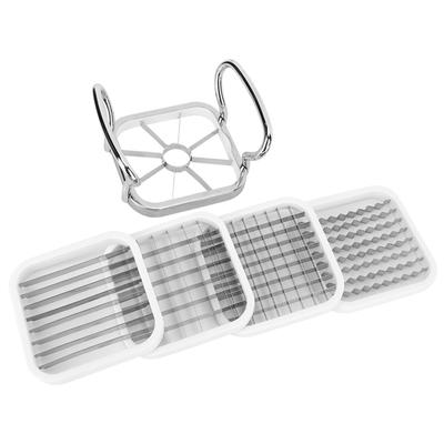5in 1 Stainless Steel Potatoes Fruit Cutter Chipper Chopper Maker French Fry Tool Kitchen Gadgets