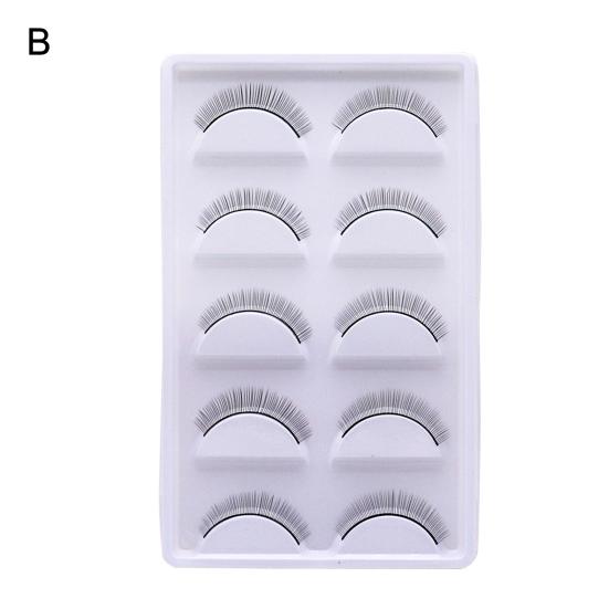 

5 пар/коробка накладных ресниц, тонкое мастерство, удобные волокна для макияжа, накладные ресницы для практики B