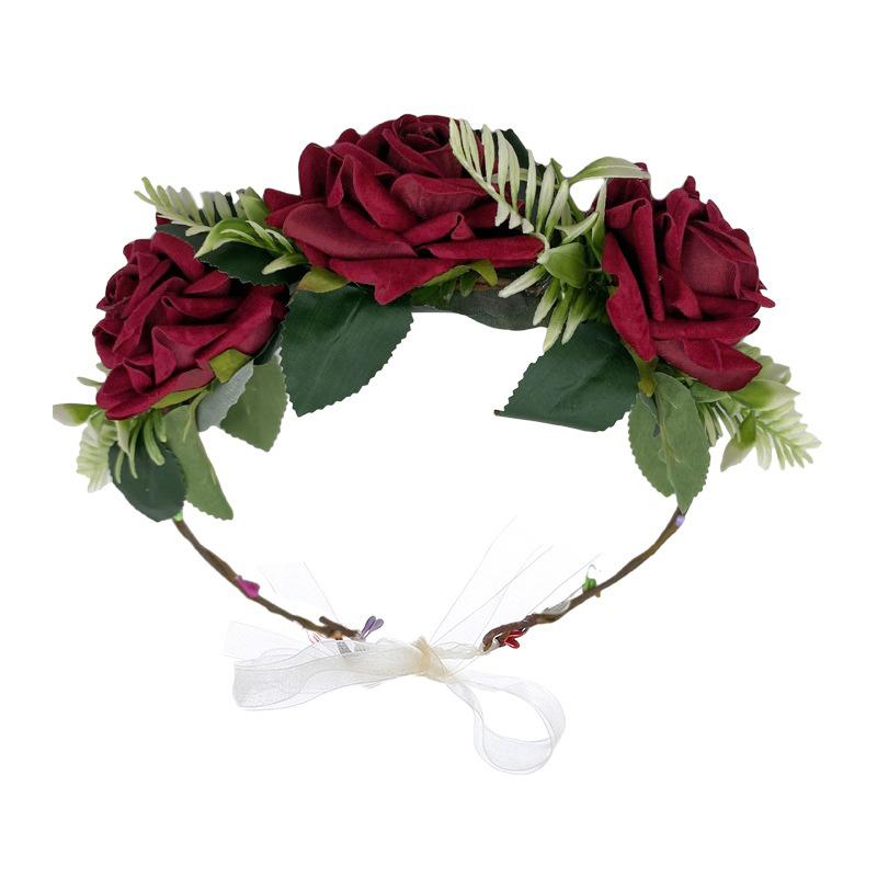 

Искусственная гирлянда на голову на Хэллоуин, искусственная цветочная гирлянда на голову, фестиваль, бохо, хиппи, пляж C