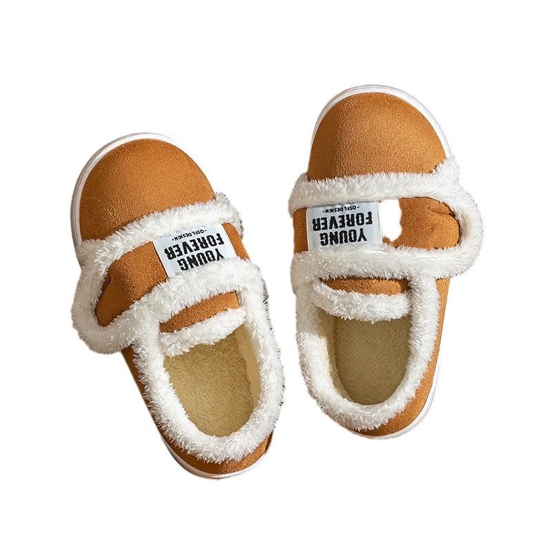 2025 New Cotton Slippers Winter Indoor Home Bag Heel Non-slip Warm Plush Cotton Shoes