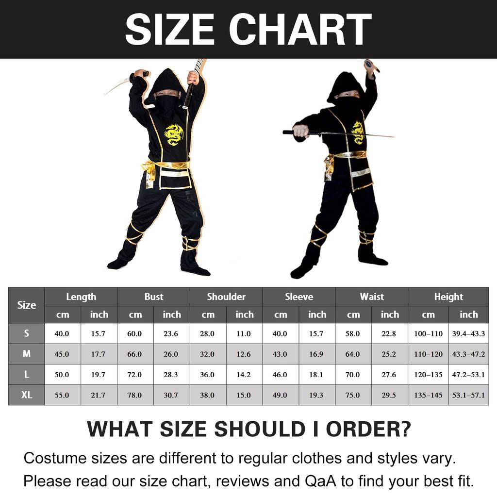 Formemory Ninja Costume for and Shinobi Perfect for Cultural and School Festivals Boys, Halloween, Samurai, Costume, Halloween, Parties, Events,
