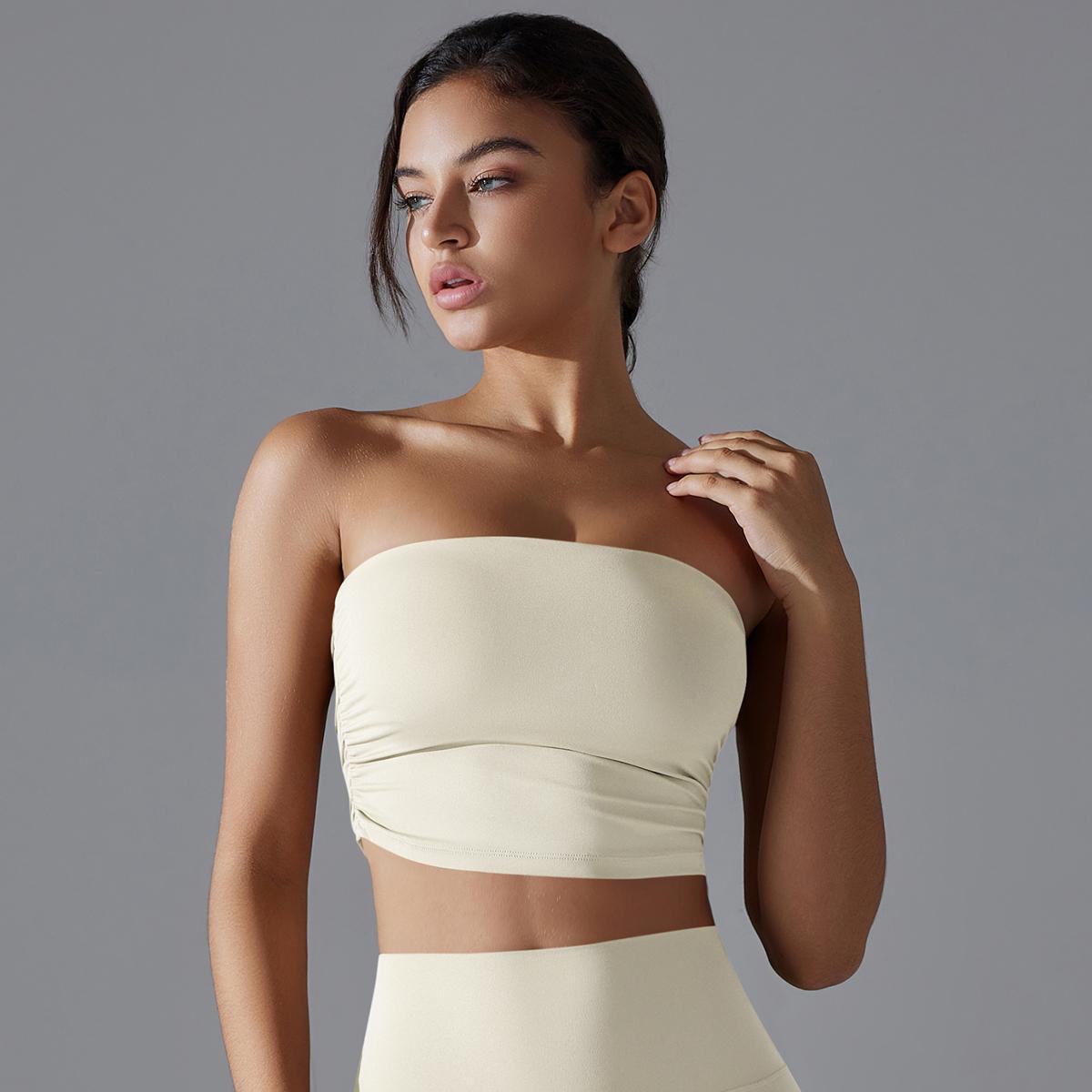 Auroth Женский Спортивный Фитнес Бюстгальтер С Открытой Спиной Тренировки Бег Спортивный — фото 9