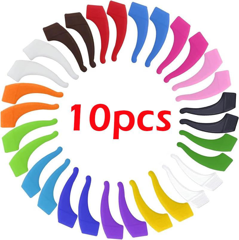 10/20pairs Silicone Anti-slip Ear Hooks for Women Men Antiskid Glasses Leg Ear Sleeve Clear Anti-fall Eyewear Holder Accessories