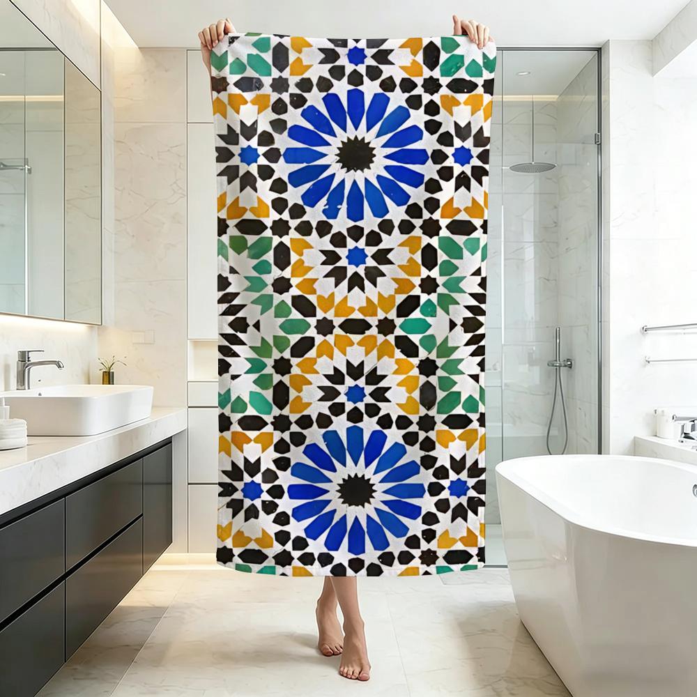 Moroccan Mosaic Towel Five-Star Hotel Quality Eco-Friendly Ultra Soft Thick Towels & Beach Towels