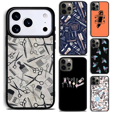 Hair Stylist Barber Hairdresser Tools Phone Case for iPhone 17 16 15 Pro Max Air 14 13 12 11 Plus Shockproof Cover