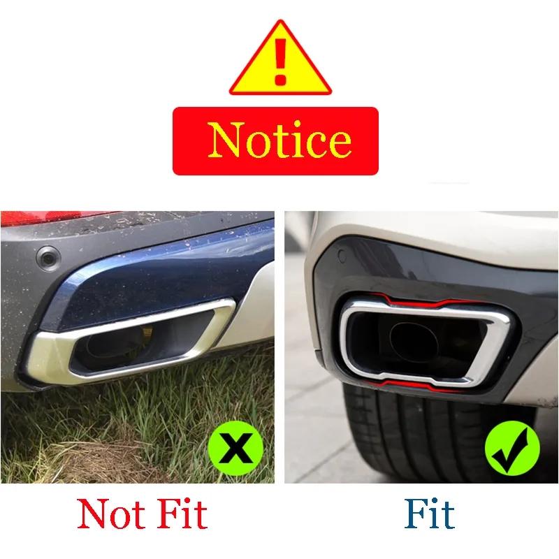 Stainless Car Tail Throat Muffler Exhaust Pipe Output Cover For BMW X5 G05 X6 G06 X7 G07 -2023 M Sport Version