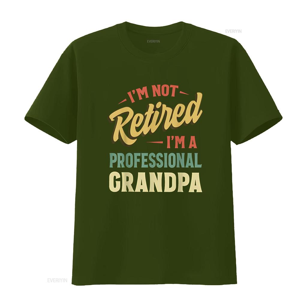 Grandpa T Shirt For Men Funny Fathers Day Retired vintage Washed Stylish designer clothes Slightly Casual Comfortable