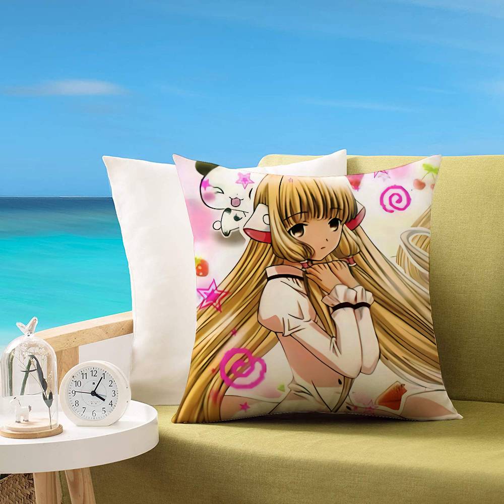 Süße Anime Cchobits Personalisierbare quadratische Kissenbezüge Stilvoll Und Weich Perfekt Für Betten Autos Und Sofas