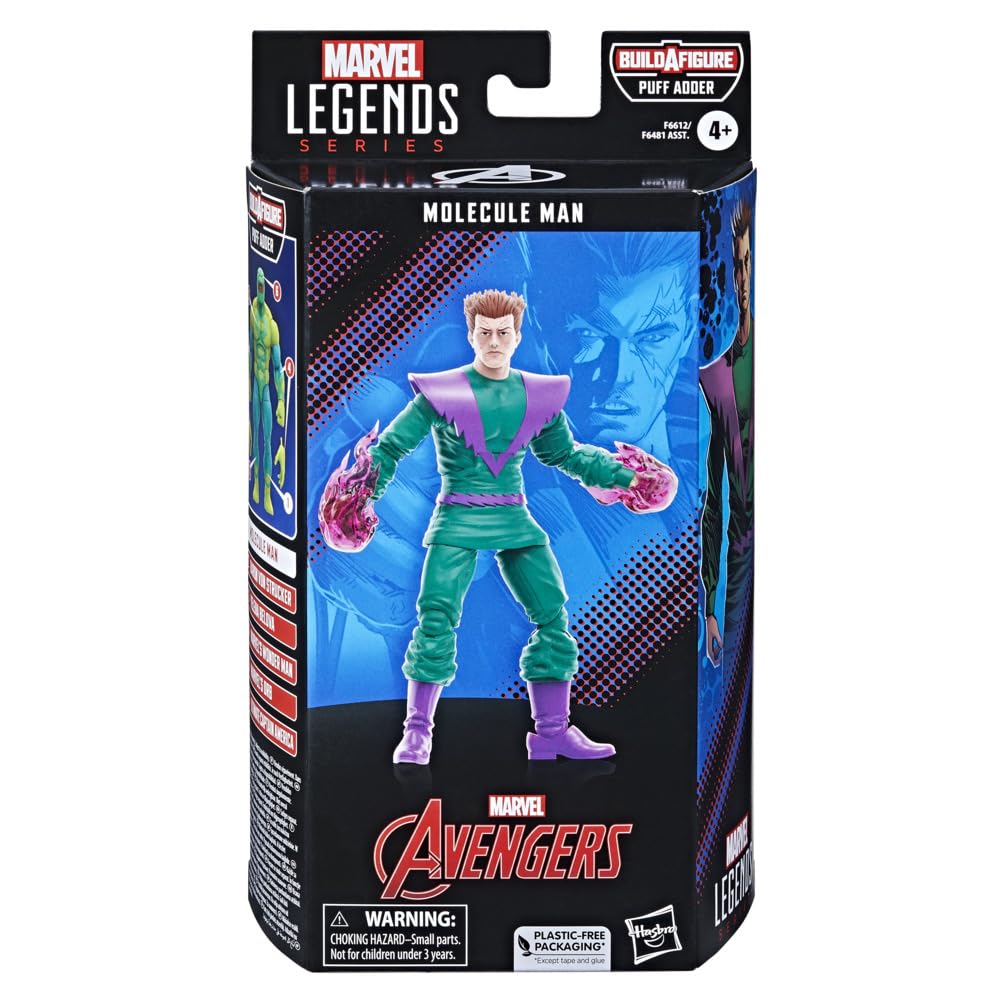 Marvel Legends Series: Molecule Man Classic Comics Collectible 6-Inch Action Figure for Ages 4 and Up
