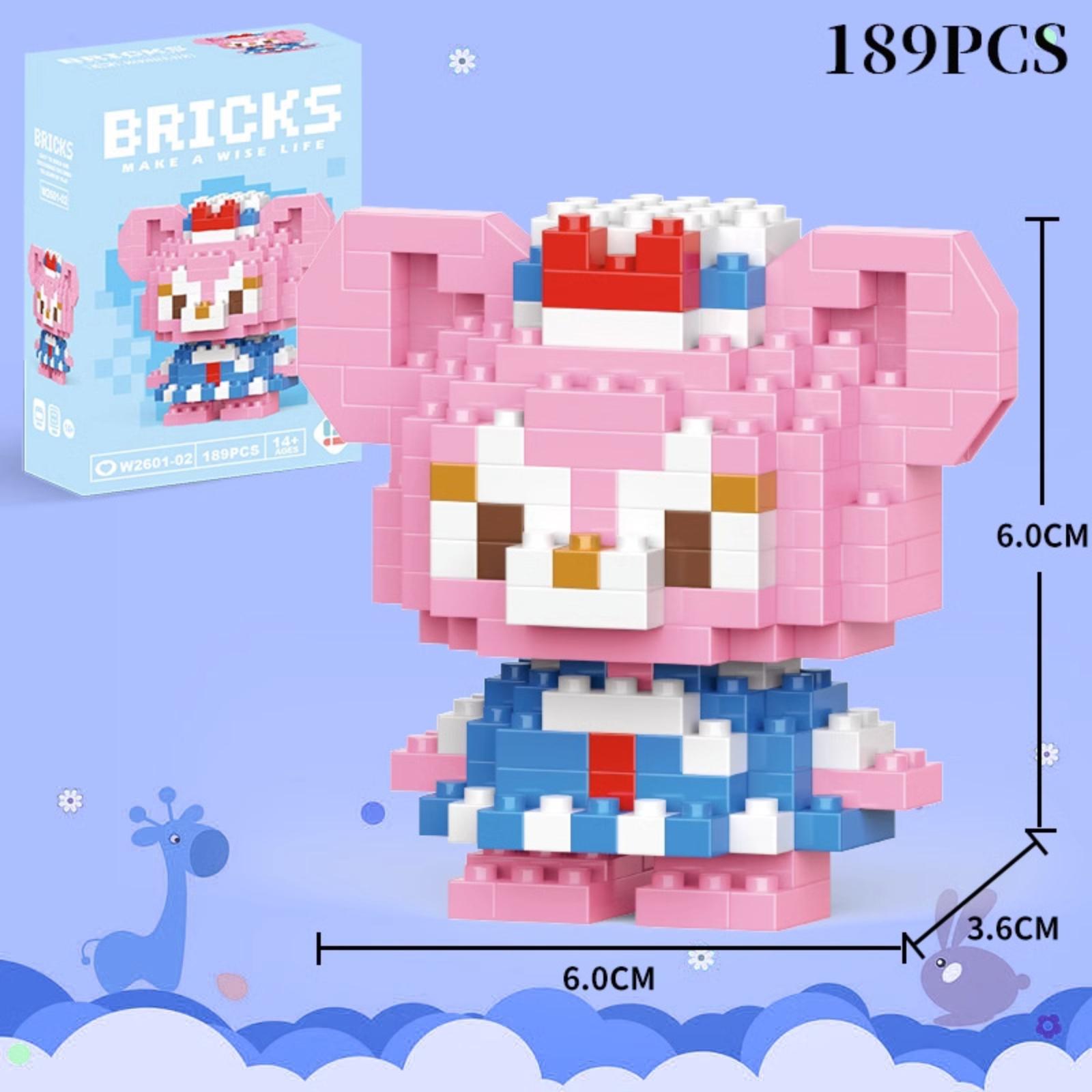 

189 Pieces Building Blocks Cartoon Character Puzzle Toy Compatible with Popular Construction Bricks Educational Model Kit for Kids and Collectors One Size белый