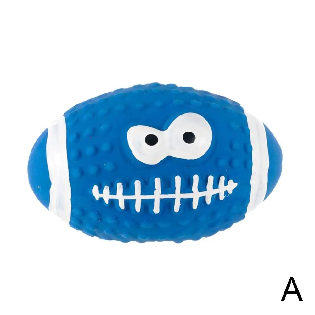 

Toys For Small Large Dogs Chihuahua Golden Retriever Natural Latex Dog Balls Anti Bite Interactive Dog Chew Toy Pet Squeak D5h6 синий