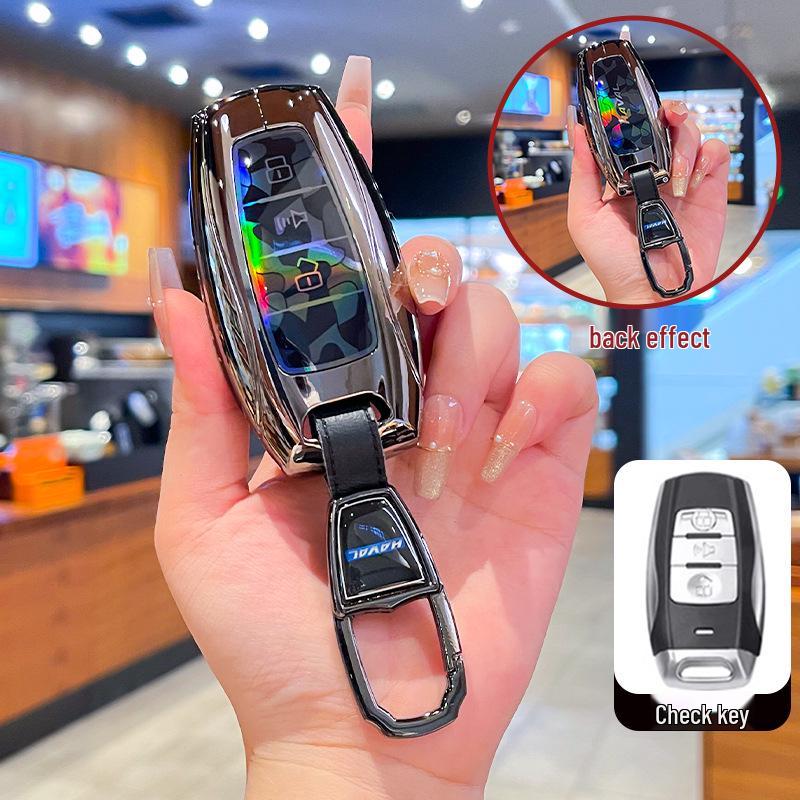 Compatible Metal Buckle Key Cover for Great Wall Haval: H2S, M6, F5, F7X, Big Dog, Divine Beast, Fierce Dragon, Dragon Max, Owl