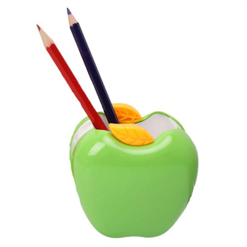 Kawaii Fruit Pencil Holder Plastic Aesthetic Cute Brush Stand Tabletop Storage Large Capacity Flower Vase Pot Pen Organizer
