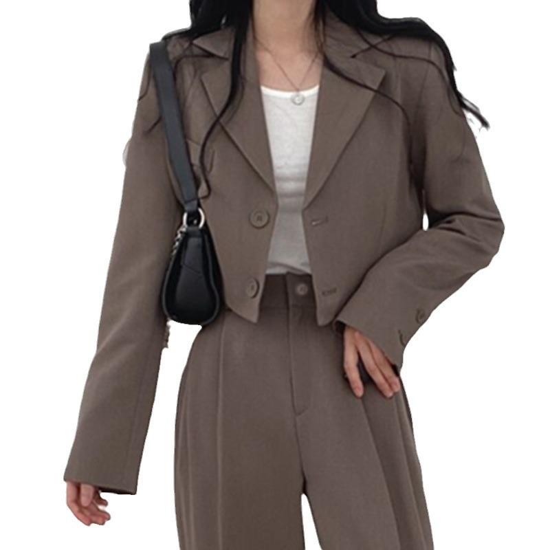 Costum damă stil coreean petit negru două piese