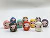 Shigeta Made In 10 Daruma Dolls In 10 Ideal for Promoting Family Good and Traditional Daruma, Japan, Takasaki, Japan, 4.5cm Tall, Colors, Safety,