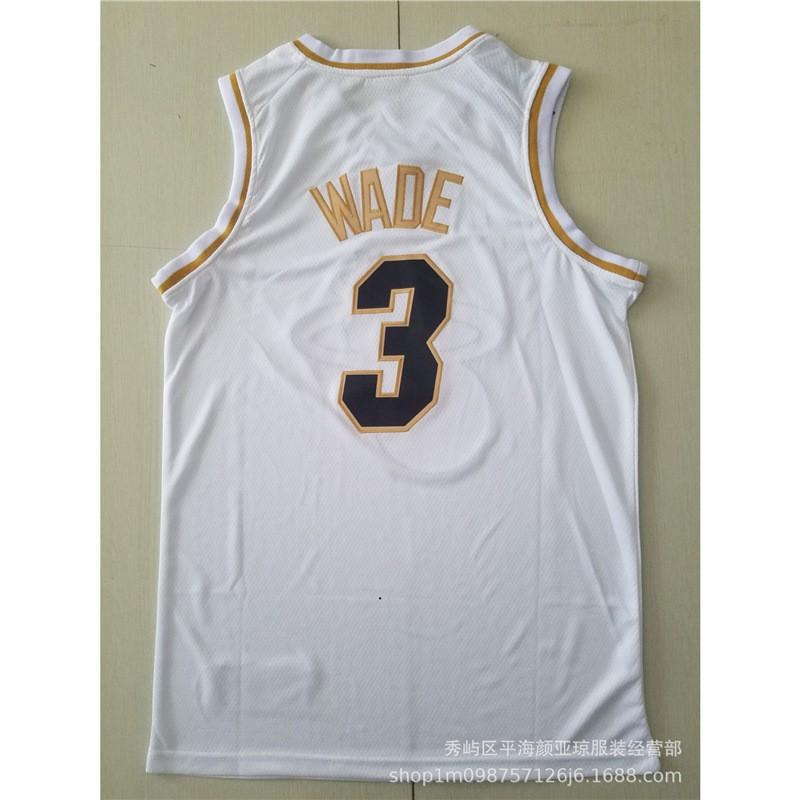 Miami Heat 3 Dwyane Wade Bordado Camisa de Basquete Masculino Feminino Respirável Roupa Esportiva Temporada