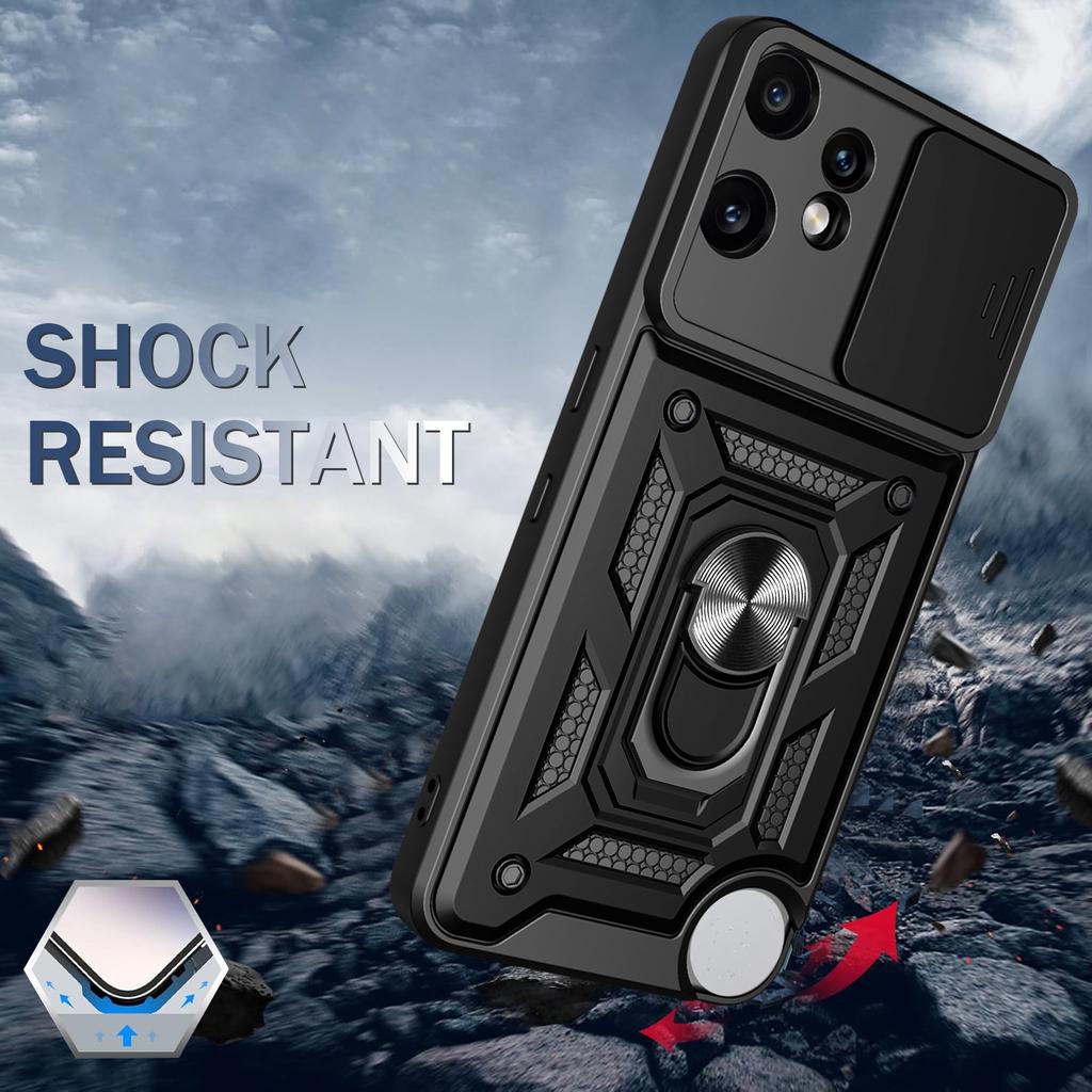 AMORUS For Nothing CMF Phone 2 Pro Case Kickstand PC+TPU Phone Cover with Camera Lens Slider