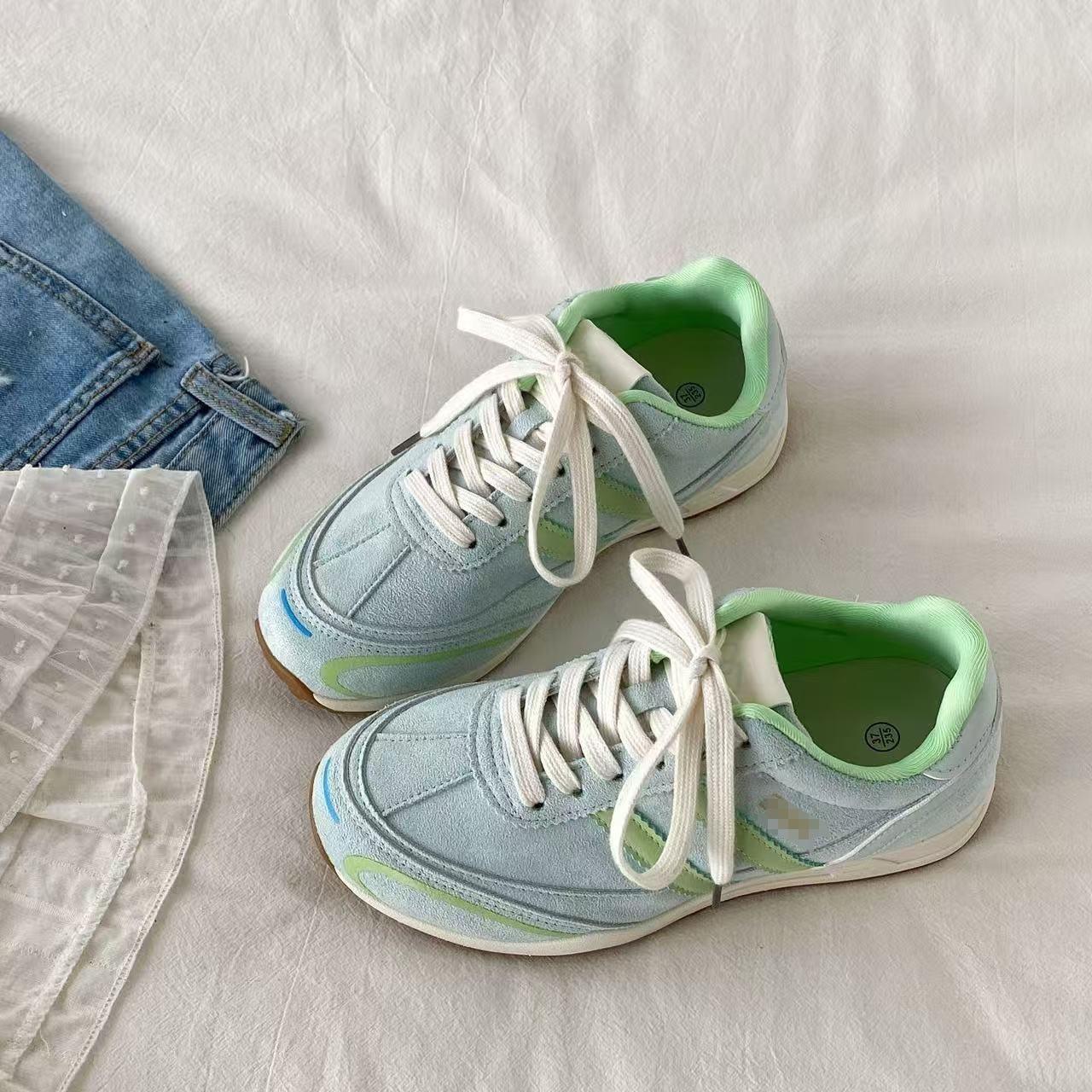 

Versatile students low-top little white shoes children s autumn new platform running sports and leisure 40 зелёный