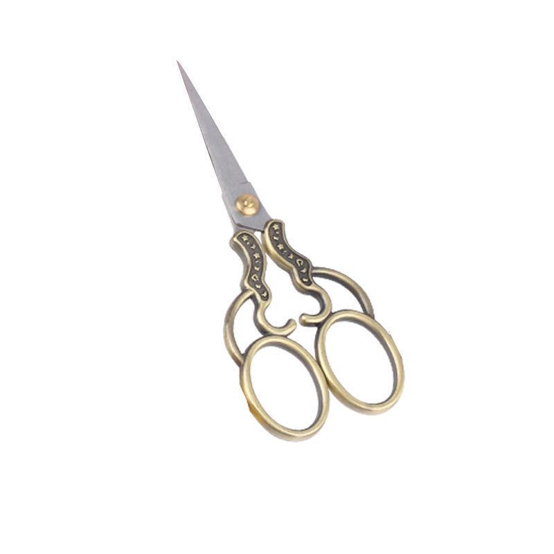 Retro Alloy Embroidery & Craft Scissors for Cross Stitch, Manicure, Paper Cutting, Eyelash Trimming & Thread Ends