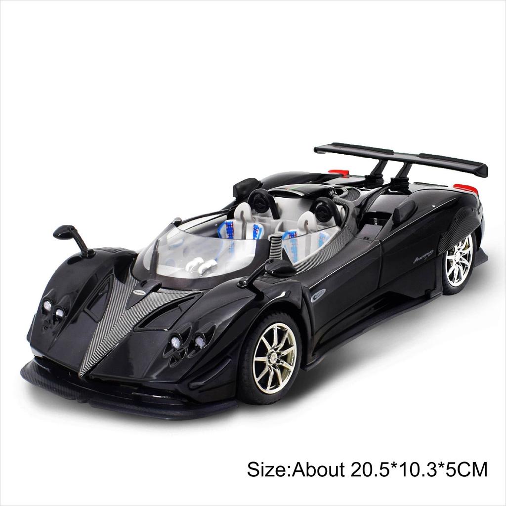 1:24 Scale Pagani Huayra BC Zonda HP Car Toy Model Metal Diecast Miniature Light Music Vehicles Models Hobby Ornaments Gifts