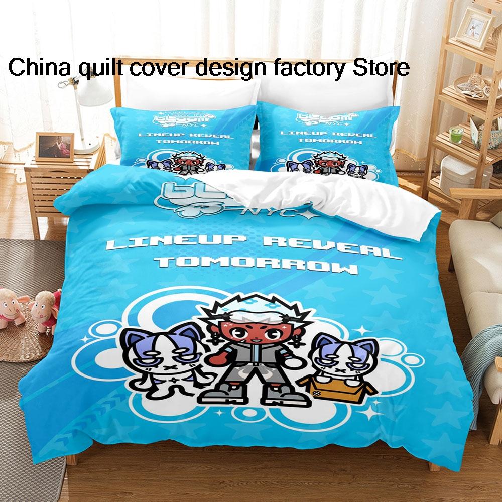 

New Dabin Stay in Blom Beding Set Single Twin Ful Quen King-Sized Dimensionsd Dimensions Bed Linen Set Adult People Kid Bedrom Duvetcover Sets Anime 120*200cm Single