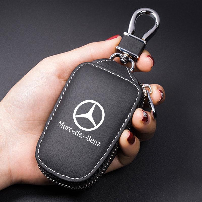 Car Remote Keys Bags Keychain Case Storage Protector Bag For Mercedes Benz W203 W204 W205 W206 W212 CLK GLA B C E S Accessories EK8