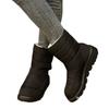 Fashion New fabric mid-calf snow boots, women's high-top waterproof cotton shoes, casual short-calf fleece large-sized cotton boots