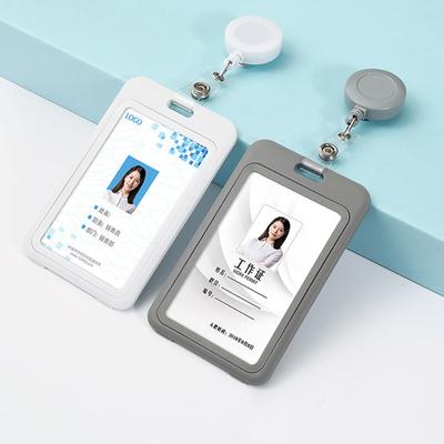 Aluminium Alloy Staff Badge Holder Secure ID Card Case Fade-resistant Work Badge for Work Permits Certificates