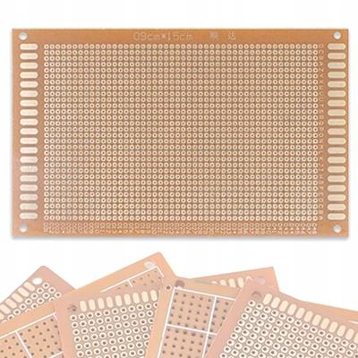 Einseitige Prototypenplatine 90 x 150 mm – Zum Aufbau von THT-Schaltungen | Lochraster 2,54 mm | 4 Befestigungslöcher