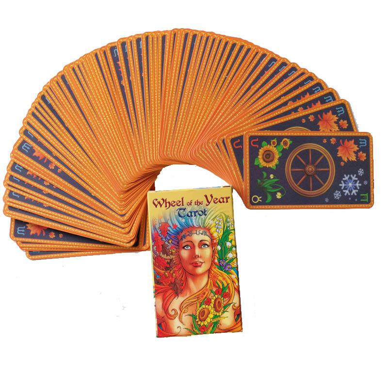 12*7cm Wheel of Year Tarot Cards with Paper Manual Board Games Deck Card